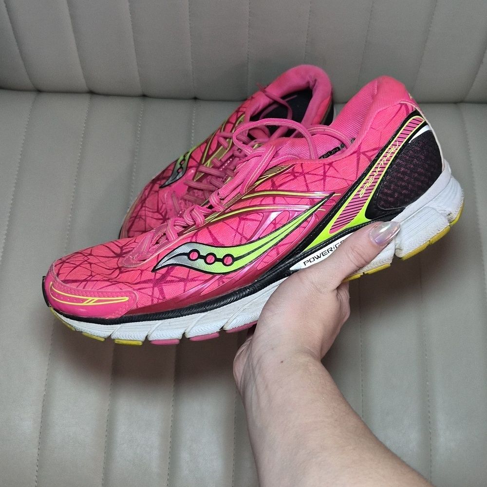 Saucony Women's Hot Pink & Neon Yellow Running Sneakers 11